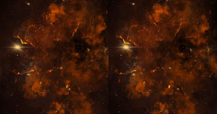Deep space stereo drawings