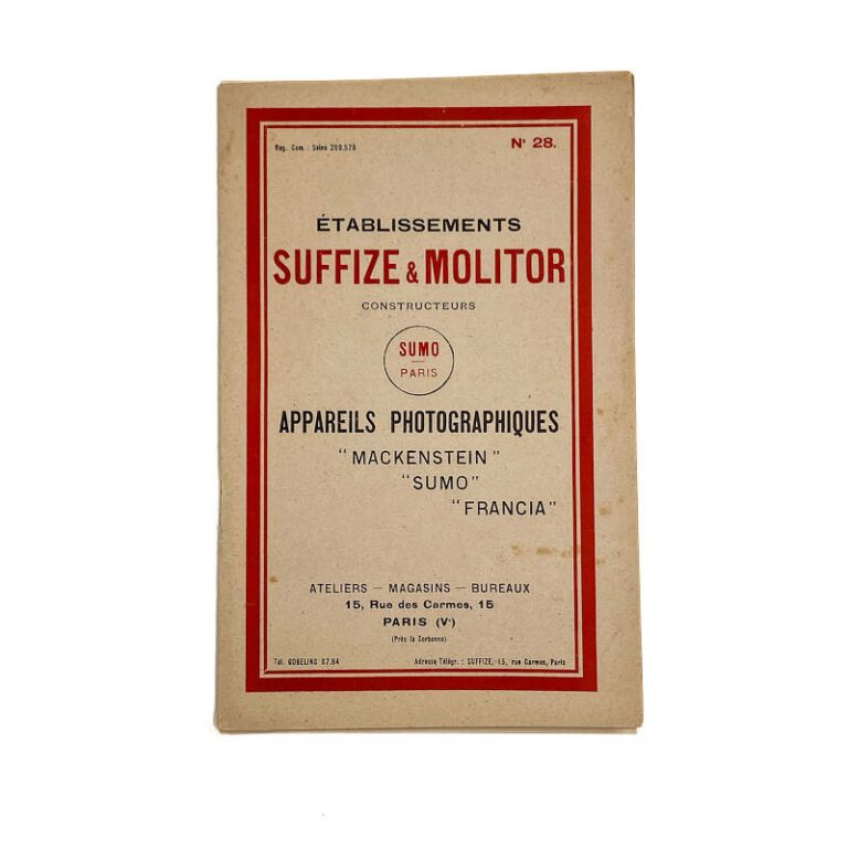 Catalogue Suffize & Molitor c.&nbsp;1925
