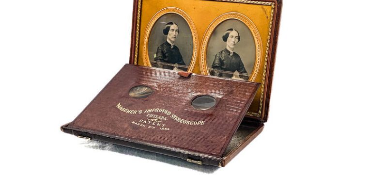 Foldable Stereoscope ‘Mascher’s Improved Stereoscope’, Larger Version