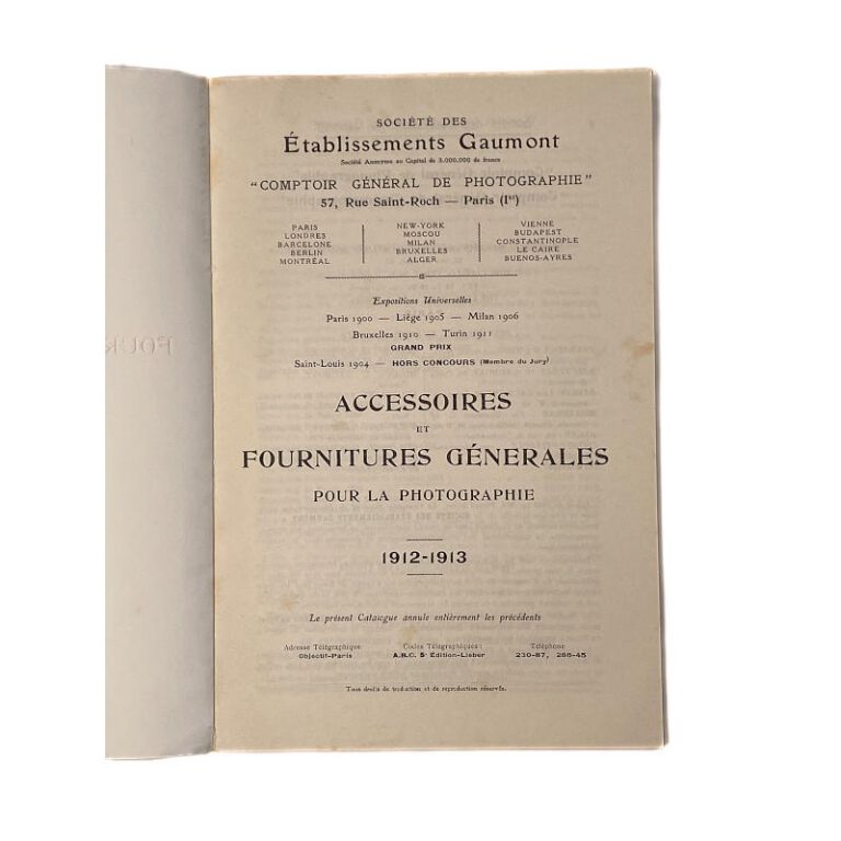 Catalogue Gaumont 1912–13