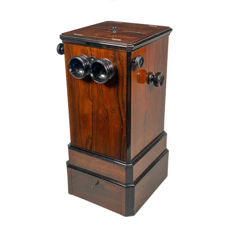 Chain-Stereoscope ‘Américain, double socle, pans coupés’, Rosewood