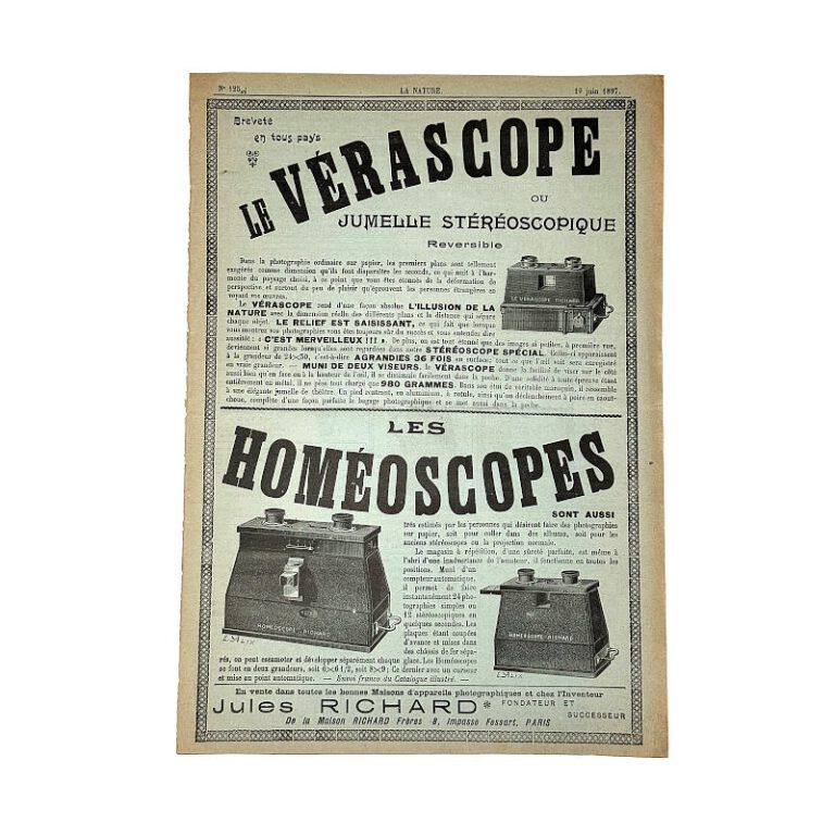 Richard Advertisement ‚Le Vérascope, Les Homéoscopes‘
