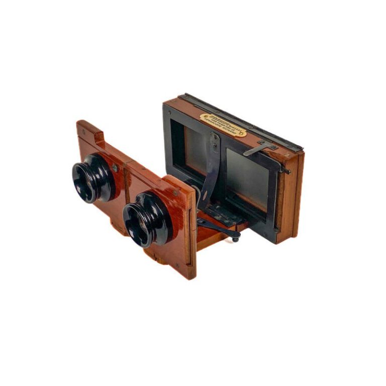 Foldable Stereoscope ‘Stéréoscope pliant en acajou’