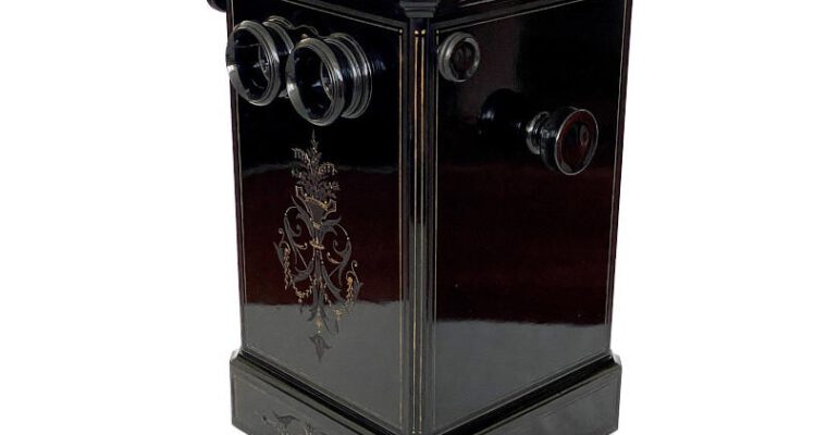 Chain-Stereoscope ‘Américain noir gravé’