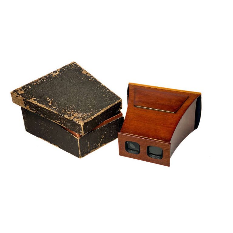 Brewster Stereoscope, Prismatic Lenses, with Original Storage Box