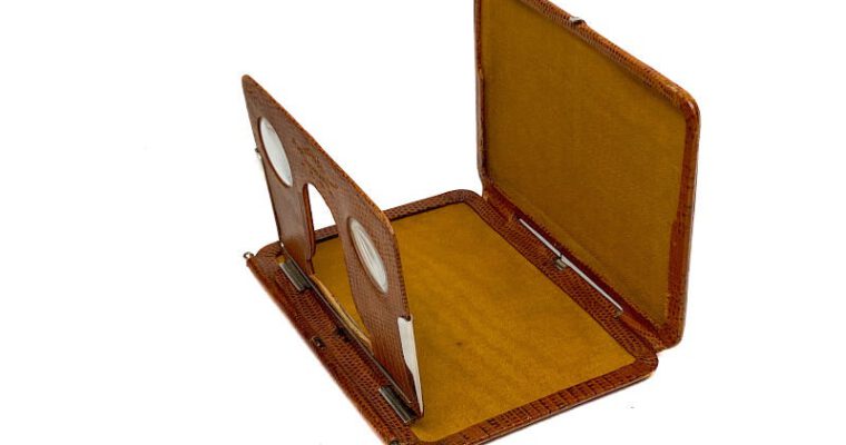 Foldable Stereoscope ‘Indupor’, Snakeskin, Luxe