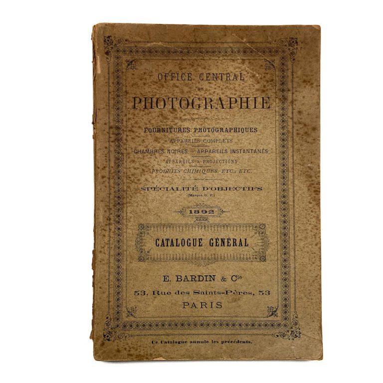 Catalogue ‘Office Central de Photographie’ 1892