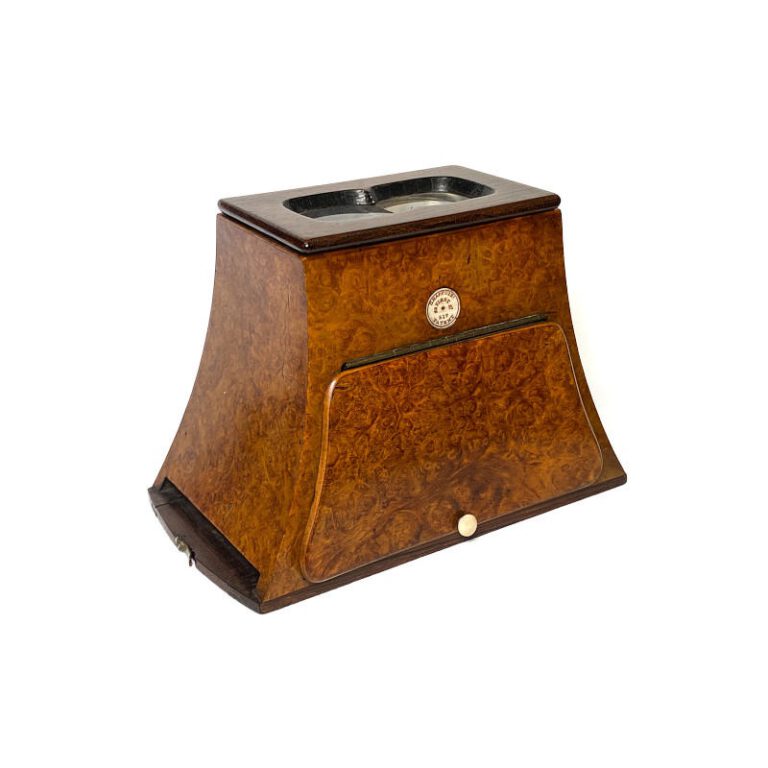 Brewster Stereoscope, Burl Walnut, Short Focus, Prismatic Lenses