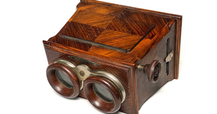 Stereoscope ‘bois de violette à raccods’, Luxe