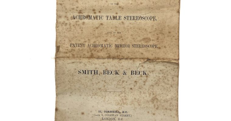 Description of the Achromatic Table Stereoscope, and of the Patent Achromatic Mirror Stereoscope