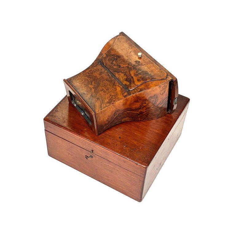 Brewster Stereoscope, Claudet Patent, Prismatic Lenses with Storage Box