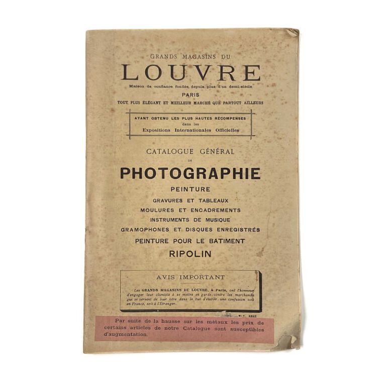 Catalogue Grand Magasins du Louvre 1912