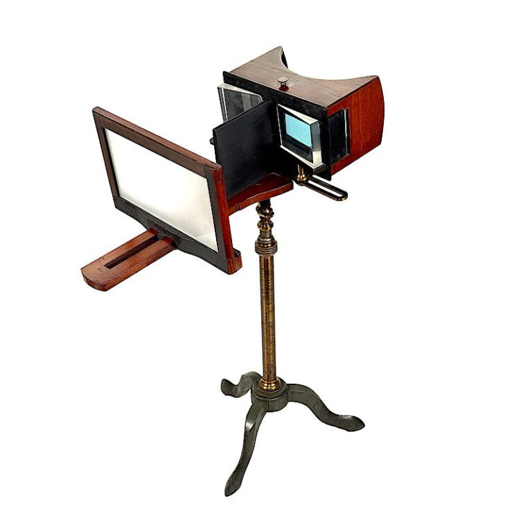 Holmes Stereoscope ‘Jules Duboscq’ with adjustable Prism Lenses, on&nbsp;Stand