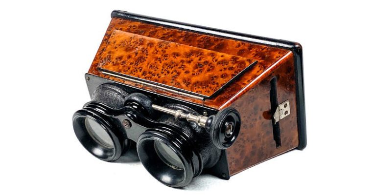 Stereoscope ‘corps de jumelle’, Ronce de&nbsp;Thuya