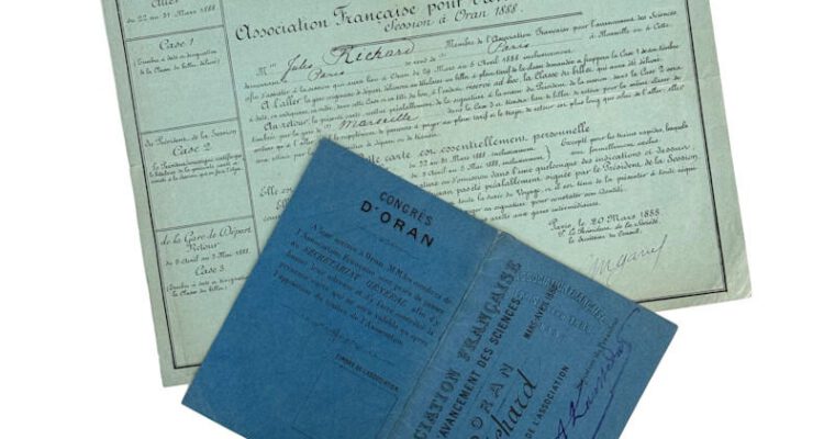 Personal travel documents ‘Congrès d’Oran’ of Jules Richard