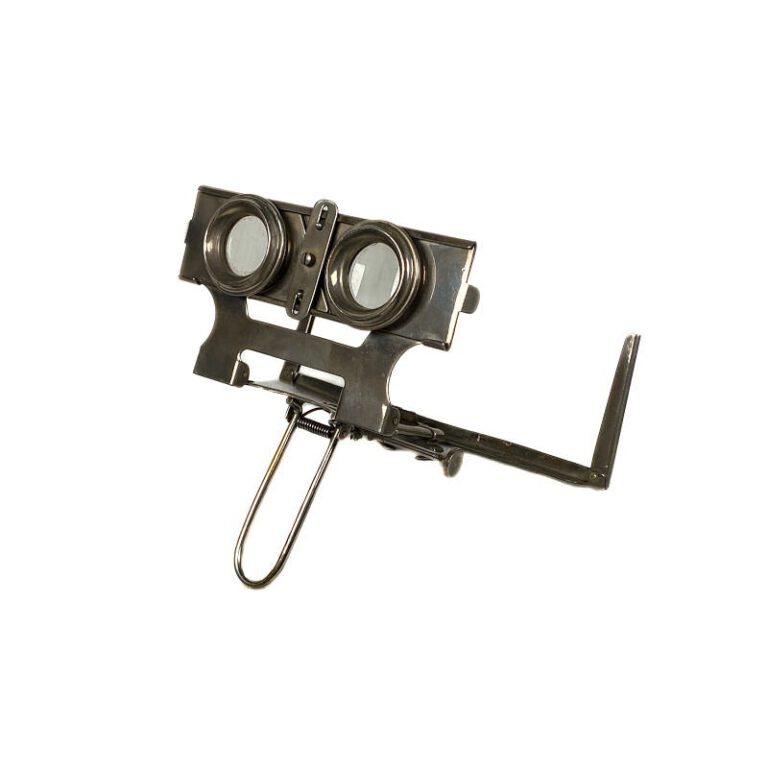 Foldable Stereoscope, Metal, with Original Storage Box