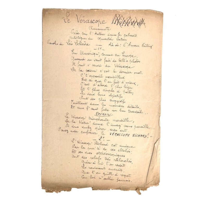 Chansonnette ‘Le Vérascope’