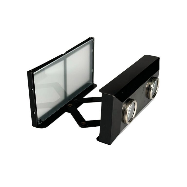 Foldable Stereoscope ‘en tôle vernie noire’, Metal