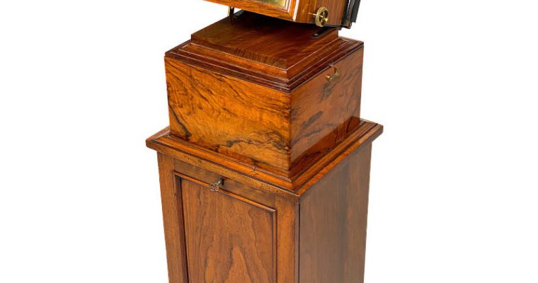 Boxed Stereoscope ‘The Achromatic Table Stereoscope’ with Original Storage Base