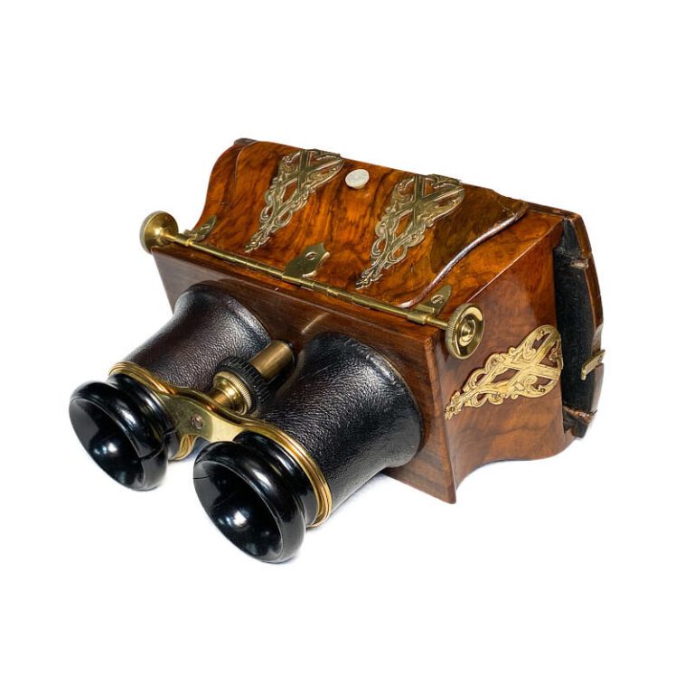 Binocular Stereoscope ‘The Exhibition Opera Stereoscope’, Brass Fittings, Luxe