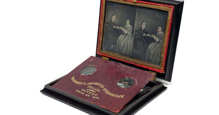 Foldable Stereoscope ‘Mascher’s Improved Stereoscope’, Medium Version