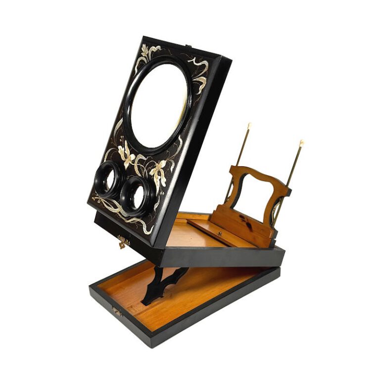 Foldable Pantoscope ‘à double socle’, Orchid Decor