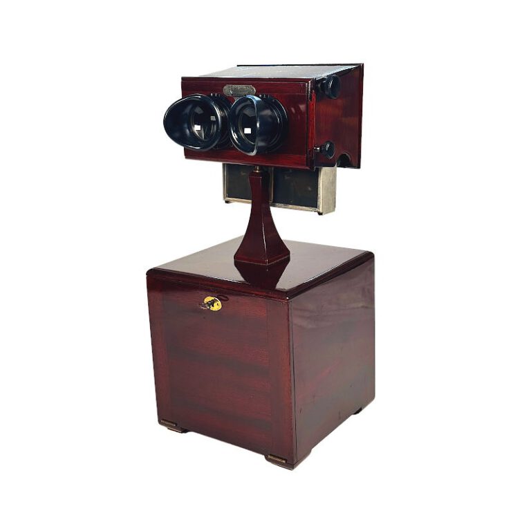 Tray-Stereoscope ‘Planox Apéscope sur socle’ with Storage Cabinet