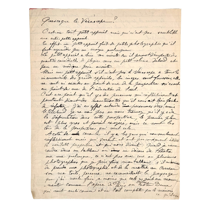 Autograph ‚Quesceque le Verascope‘ (D089)