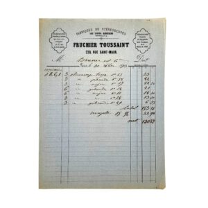 Early invoice for stereoscopes