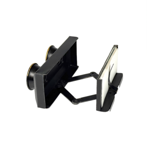 Foldable Stereoscope ‚en tôle vernie noire‘, Metal, with Original Storage Box (SH181)