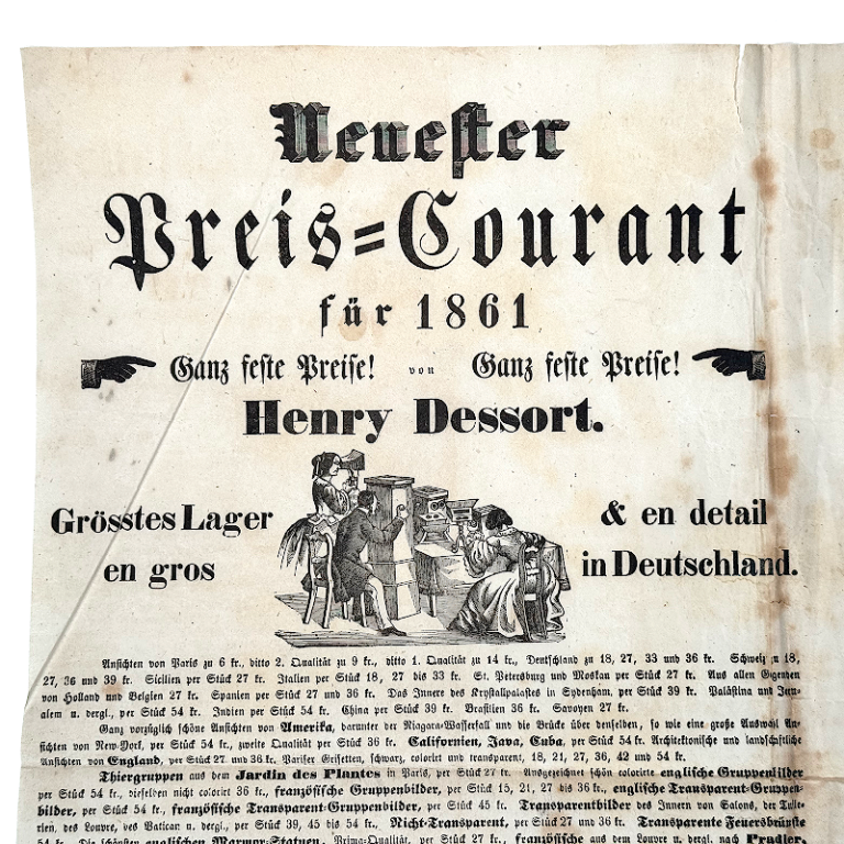 Stereoscopic Catalogue and Price List ‚Neuester Preis-Courant‘