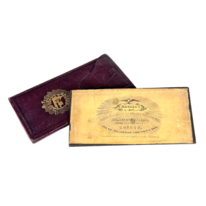 Tinted Stereo Daguerreotype in original leather case (V015)
